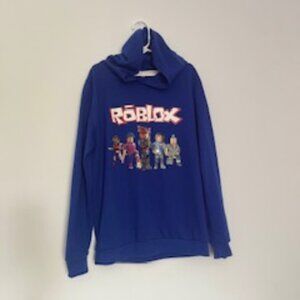 Kids Roblox YouTube Gamer Hoodie Pull-Over- Blue - Size 150 ( US 10-12)
